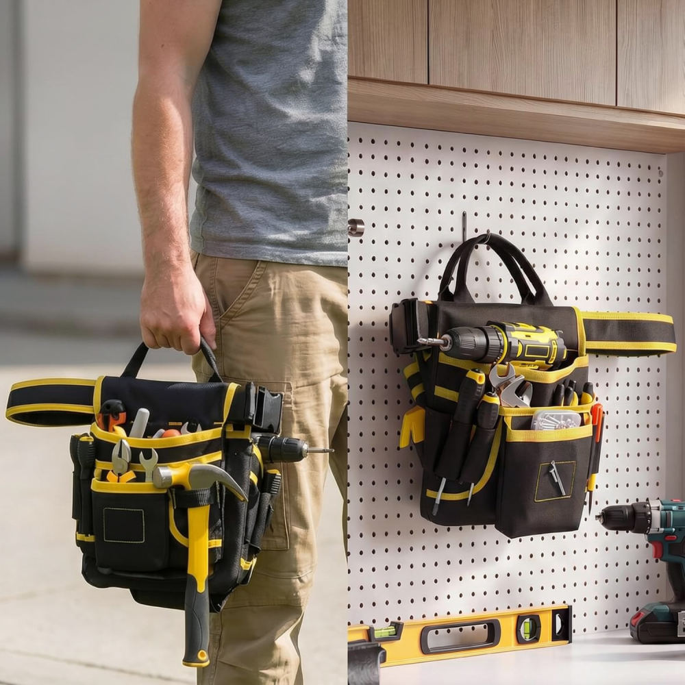 Heavy Equipment Electrician - Wytrzymała torba na narzędzia, wielokieszeniowa, idealna